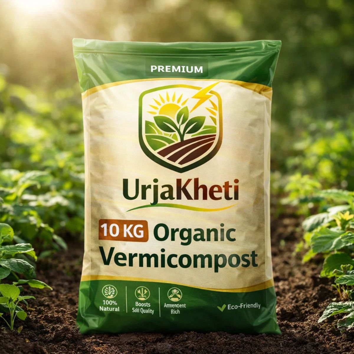Urjakheti Premium Organic Get Vermicompost Fertilizer | 100% Natural & Chemical-Free, 10kg