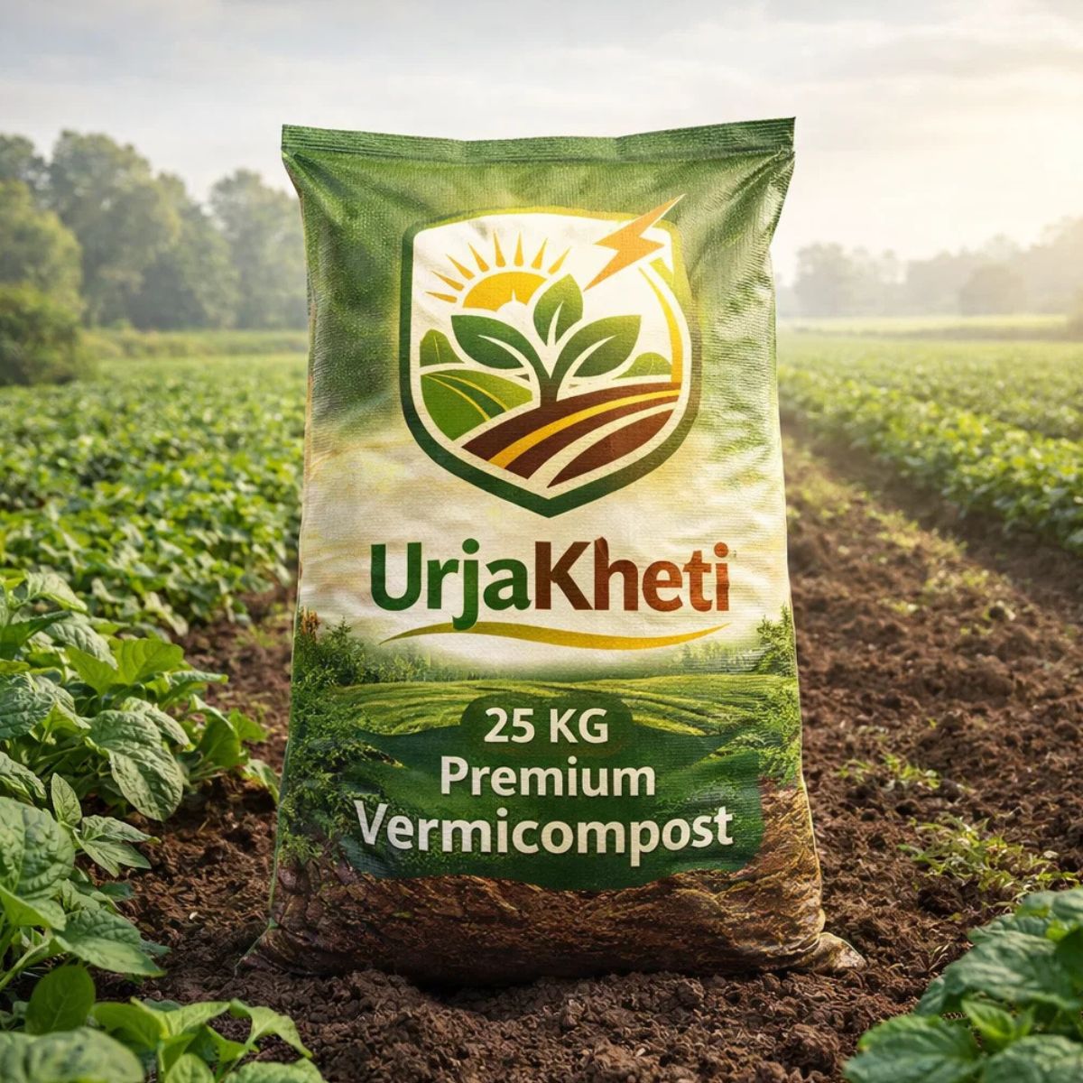 Urjakheti Premium Organic Get Vermicompost Fertilizer | 100% Natural & Chemical-Free, 25kg