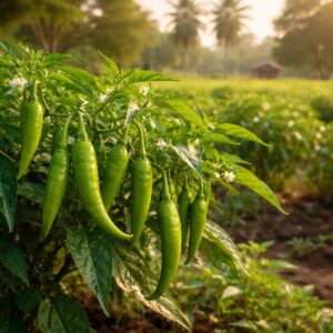 Fresh Hari Mirch (Green Chilli) by Urjakheti